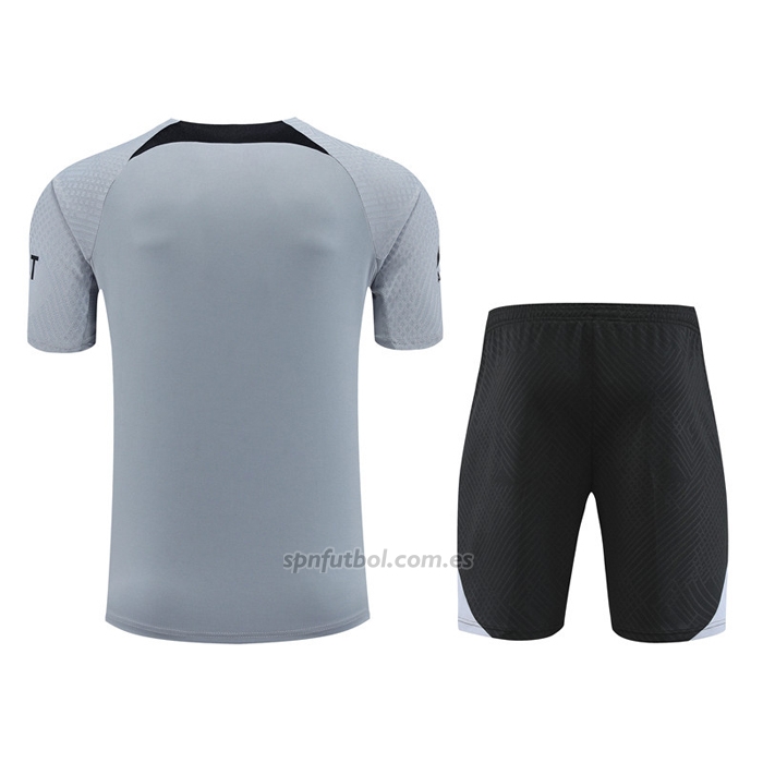 Chandal del Paris Saint-Germain Jordan Manga Corta 2022-2023 Gris - Pantalon Corto
